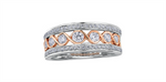 Load image into Gallery viewer, Lady's 14K White & Rose Gold Geometric Diamond Ring
Total Diamonds: