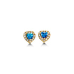 Load image into Gallery viewer, Kid's 14K Yellow Gold Heart Stud Earrings
Collection: Lovies