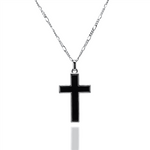 Load image into Gallery viewer, White Sterling Silver Cross Polished Religious Pendant Necklace
PEN
