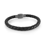 Load image into Gallery viewer, Black Stainless Steel Braided Bracelet 
Length: 8.5"
Width: 6mm