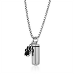 Load image into Gallery viewer, Polished Steel Stainless Steel Tube Ash Holder Pendant Necklace
PE
