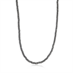 Load image into Gallery viewer, Gun-Metal Grey Hematite Chain 
Length: 22"
Width: 3mm
Finish: Diamo