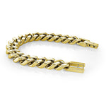 Load image into Gallery viewer, Gold Stainless Steel Curb Bracelet 
Length: 8" + 0.5"