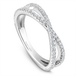 Load image into Gallery viewer, Lady's White Gold Prong Set Intertwined Diamonds Band
Diamond Shape: Round
