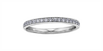 Load image into Gallery viewer, Lady's 10K White Gold Bead Set Diamonds Band
Diamond Shape: Round