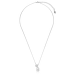 Load image into Gallery viewer, White Sterling Silver Initial "B" Polished Pendant Necklace
PENDANT