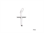 Load image into Gallery viewer, Sterling Silver Polished Cross Pendant
Length: 25mm