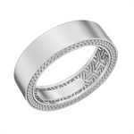 Load image into Gallery viewer, Men's White Gold Flat Diamond Band
Total Diamonds: 0.4cttw
Top Widt
