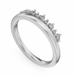 Load image into Gallery viewer, Lady's White Gold Prong Set Diamonds Band
Diamond Shape: Round