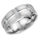 Load image into Gallery viewer, Men's Gold Bevel Diamond Band