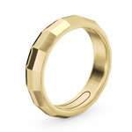 Load image into Gallery viewer, Men's Yellow Gold Domed Band with Frosted Finish
Top Width: 5 mm
Ri