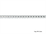 Load image into Gallery viewer, White Sterling Silver Franco Bracelet 
Top Width: 3.2mm
Length: 7.5"