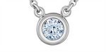 Load image into Gallery viewer, White Sterling Silver Round Polished Pendant Necklace
PENDANT
Ston