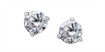 Load image into Gallery viewer, 10K White Gold White Topaz Stud Earrings
