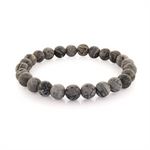 Load image into Gallery viewer, Grey Mixed Beads Bead Stretch Bracelet 
Length: Medium
Width: 8.5mm