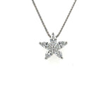 Load image into Gallery viewer, 14K White Gold Lab Diamonds Flower Polished Pendant Necklace
PENDAN