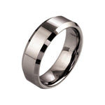 Load image into Gallery viewer, Tungsten Polished Bevel Band Band 
Width: 7mm