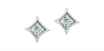 Load image into Gallery viewer, 10K White Gold Concave Square Lab Diamonds Stud Earrings
Total Diamon