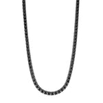 Load image into Gallery viewer, Black Stainless Steel with Cubic Zirconium
Length: 20"