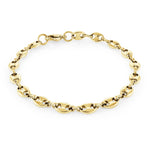 Load image into Gallery viewer, Gold Stainless Steel Gucci Bracelet 
Length: 7.25"
Width: 5.4mm
Fin