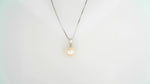 Load image into Gallery viewer, 14K White Gold Round Polished Pearl Single Necklace