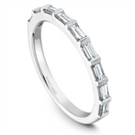 Load image into Gallery viewer, Lady's White Gold Bar Set Diamonds Band
Diamond Shape: Baguette