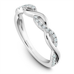 Load image into Gallery viewer, Lady's White Gold Prong Set Intertwined Diamonds Band
Diamond Shape: Round