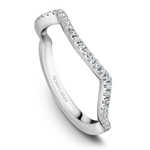 Load image into Gallery viewer, Lady's White Gold Curved Prong Set Diamonds Band
Diamond Shape: Round