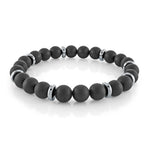 Load image into Gallery viewer, Black Onyx Stainless Steel
Length: 8.25"