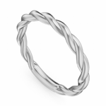 Load image into Gallery viewer, Lady's White Gold Twist Band