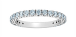 Load image into Gallery viewer, Lady's 14K White Gold Prong Set Lab Diamonds Band
Diamond Shape: Round