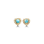 Load image into Gallery viewer, Kid's 14K Yellow Gold Heart Stud Earrings
Collection: Lovies