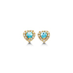 Load image into Gallery viewer, Kid's 14K Yellow Gold Heart Stud Earrings
Collection: Lovies