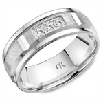 Load image into Gallery viewer, Men's White Gold Bevel Diamond Band
Total Diamonds: 0.15cttw
Top Wi