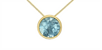 Load image into Gallery viewer, 10K Yellow Gold Round Polished Aqua Pendant Necklace
PENDANT
Prima