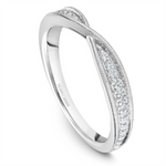 Load image into Gallery viewer, Lady's White Gold Prong Set Intertwined Diamonds Band
Diamond Shape: Round
