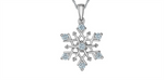 Load image into Gallery viewer, White Sterling Silver Snowflake Polished Pendant Necklace
PENDANT