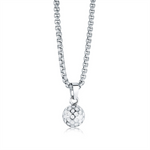 Load image into Gallery viewer, Enamelled White Stainless Steel Soccer Pendant Necklace
PENDANT