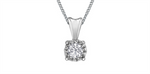 Load image into Gallery viewer, 10K White Gold Diamond Pendant Necklace