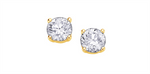 Load image into Gallery viewer, 14K Yellow Gold Diamonds Stud Earrings