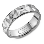 Load image into Gallery viewer, Men's White Gold Carved Band with Polished Finish