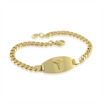 Load image into Gallery viewer, Yellow Stainless Steel Medical Curb Bracelet
Length: 7.25"
Width: 4