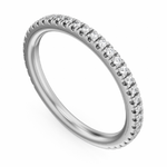 Load image into Gallery viewer, Lady's White Gold Prong Set Diamonds Band
Diamond Shape: Round