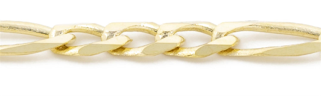 10K Yellow Gold Solid Figaro Chain
Length: 20"
Width: 2.5mm