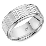 Load image into Gallery viewer, Men's White Gold Carved Band with Polished Finish
Top Width: 8 mm
R