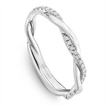 Load image into Gallery viewer, Lady's White Gold Prong Set Intertwined Diamonds Band
Diamond Shape: Round