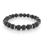 Load image into Gallery viewer, Black Onyx Stainless Steel 
Length: 8.25"