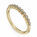 Load image into Gallery viewer, Lady's Yellow Gold Prong Set Diamonds Band
Diamond Shape: Round