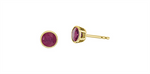 Load image into Gallery viewer, 10K Yellow Gold Round Rubies Stud Earrings
Primary Stone: Round Rubie