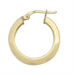 Load image into Gallery viewer, 10K Yellow Gold Square Polished Small Hoop Earrings
Dimensions: 20